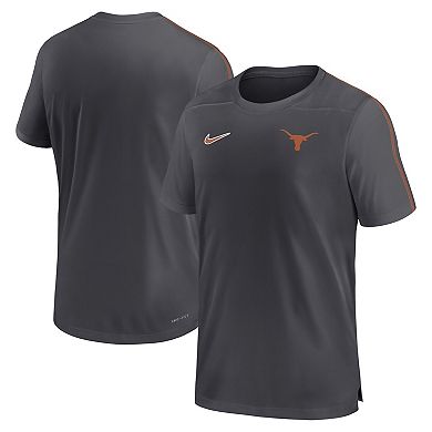 Men's Nike Anthracite Texas Longhorns 2024 Sideline Coach Performance Top