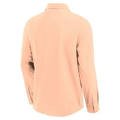 Men's Fanatics Signature Light Pink Houston Astros Front Office Long Sleeve Button-Up Shirt