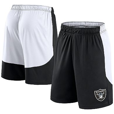 Men's Fanatics Black/White Las Vegas Raiders Go Hard Shorts