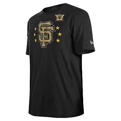 Men's New Era Black San Francisco Giants 2024 Armed Forces Day T-Shirt