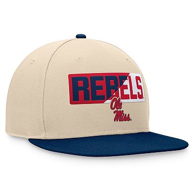 Men's Top of the World Khaki Ole Miss Rebels Goalaso Snapback Hat