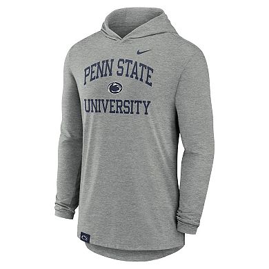 Men's Nike Heather Gray Penn State Nittany Lions Blitz Hoodie Long Sleeve T-Shirt