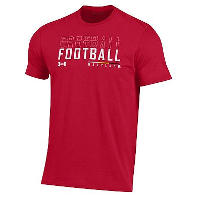 Men's Under Armour Red Maryland Terrapins 2024 Sideline Football Performance T-Shirt