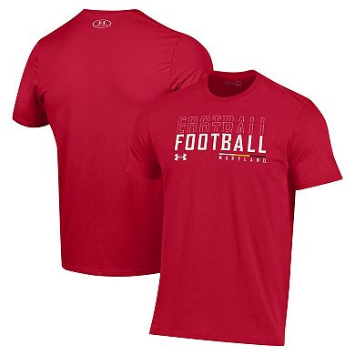 Men's Under Armour Red Maryland Terrapins 2024 Sideline Football Performance T-Shirt