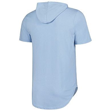 Men's Majestic Threads Light Blue St. Louis Cardinals Tri-Blend Hoodie T-Shirt