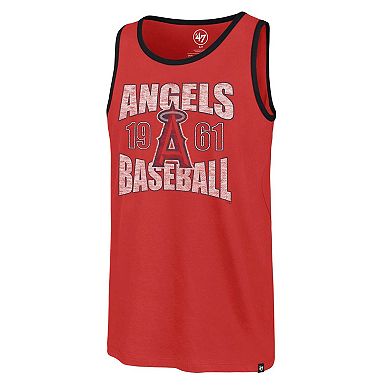 Men's '47 Red Los Angeles Angels Upload Franklin Tank Top