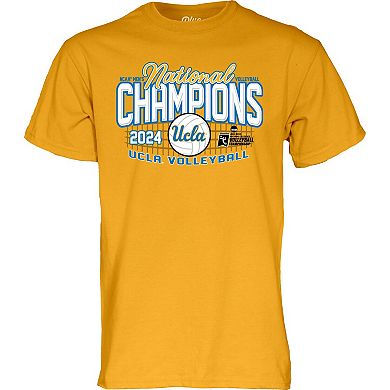 Unisex Blue 84  Gold UCLA Bruins 2024 NCAA Men's Volleyball National Champions T-Shirt