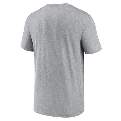 Men's Nike Heather Gray Duke Blue Devils Primetime Legend Logo T-Shirt