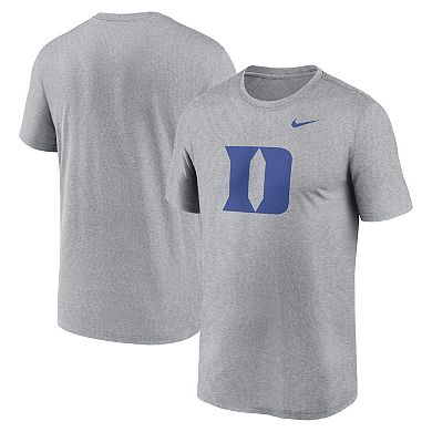 Men's Nike Heather Gray Duke Blue Devils Primetime Legend Logo T-Shirt