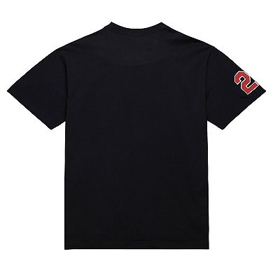 Men's Mitchell & Ness Clyde Drexler Black Portland Trail Blazers Premium Nickname T-Shirt