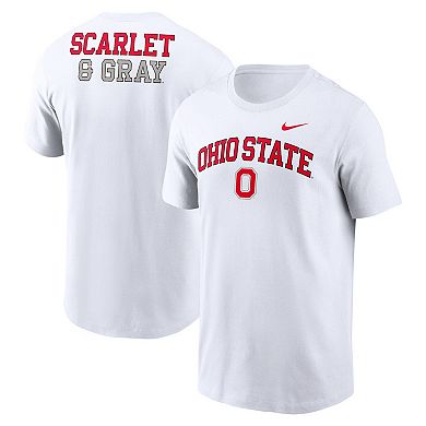 Men's Nike White Ohio State Buckeyes Blitz 2-Hit T-Shirt