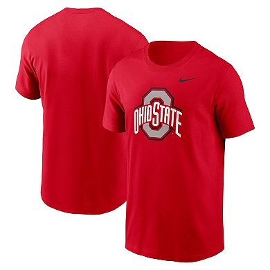 Men's Nike Scarlet Ohio State Buckeyes Primetime Evergreen Logo T-Shirt
