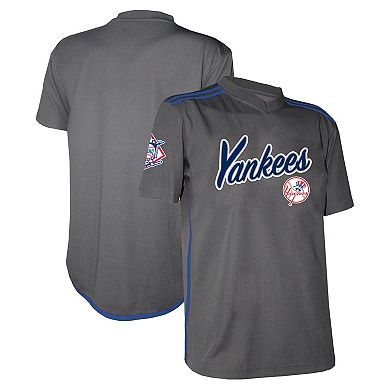 Men's  Stitches Charcoal New York Yankees Team V-Neck Jersey