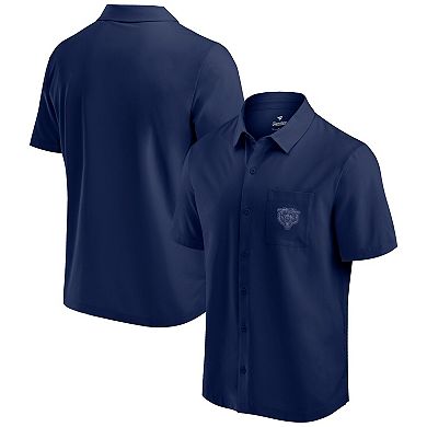 Men's Fanatics Signature Navy Chicago Bears Front Office Button-Up Shirt