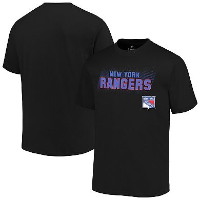 Men's Fanatics Black New York Rangers Big & Tall Wordmark T-Shirt
