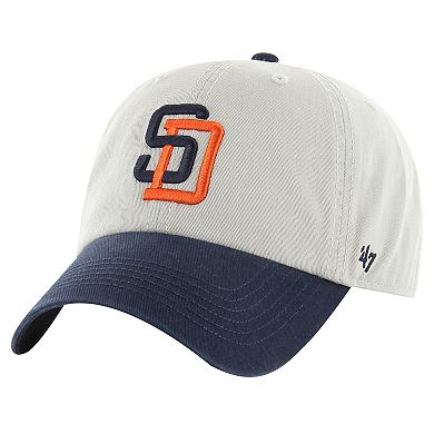 Men's '47 Gray/Navy San Diego Padres Sure Shot Classic Franchise Fitted Hat