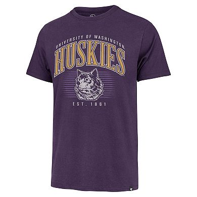 Men's '47 Purple Washington Huskies Double Header Franklin T-Shirt