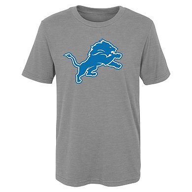 Youth Gray Detroit Lions Primary Logo T-Shirt