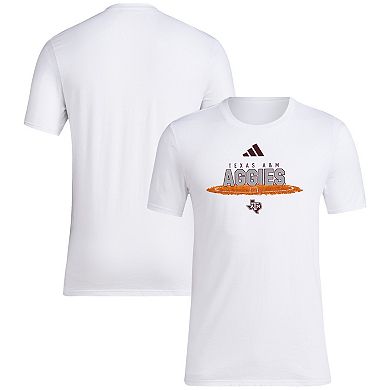Men's adidas White Texas A&M Aggies Softball Pitcher's Circle T-Shirt