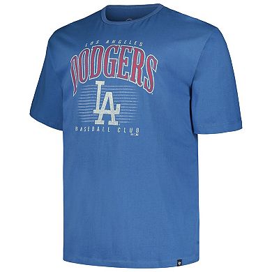 Men's '47 Royal Los Angeles Dodgers Big & Tall Double Header T-Shirt