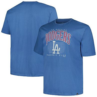 Men's '47 Royal Los Angeles Dodgers Big & Tall Double Header T-Shirt