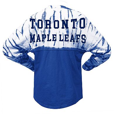 Unisex Spirit Jersey Royal Toronto Maple Leafs Crystal Half Dye Long Sleeve T-Shirt