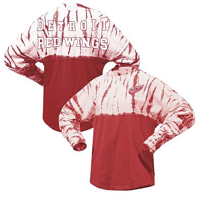 Unisex Spirit Jersey Red Detroit Red Wings Crystal Half Dye Long Sleeve T-Shirt