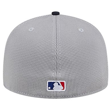 Men's New Era Gray New York Yankees Pivot Mesh 59FIFTY Fitted Hat