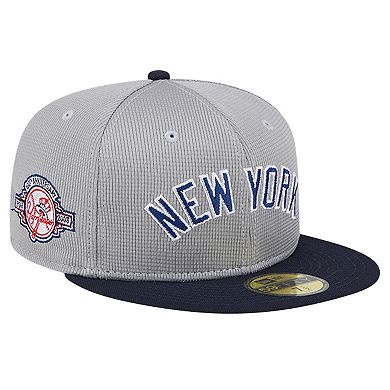 Men's New Era Gray New York Yankees Pivot Mesh 59FIFTY Fitted Hat