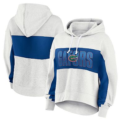 Women's Fanatics Oatmeal Florida Gators Up For It Pullover Hoodie