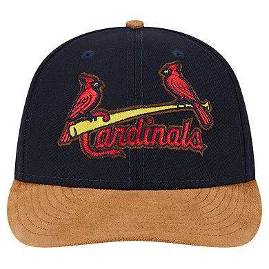 Men's New Era Navy St. Louis Cardinals Team Suede Visor Low Profile 59FIFTY Fitted Hat