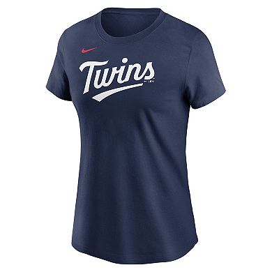 Women's Nike  Navy Minnesota Twins Wordmark T-Shirt