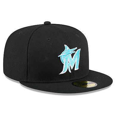 Men's New Era Black Miami Marlins 2024 Father's Day 59FIFTY Fitted Hat