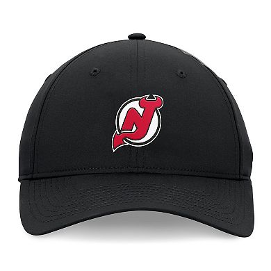 Men's Fanatics Signature Black New Jersey Devils Front Office Ripstop Adjustable Hat