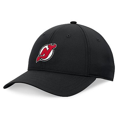 Men's Fanatics Signature Black New Jersey Devils Front Office Ripstop Adjustable Hat