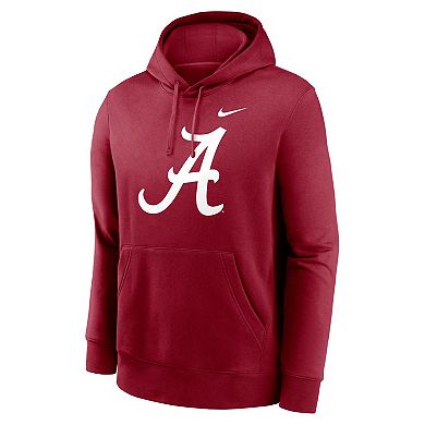 Men's Nike Crimson Alabama Crimson Tide Primetime Evergreen Club Fleece Pullover Hoodie