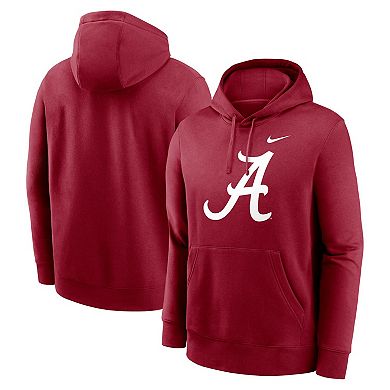 Men's Nike Crimson Alabama Crimson Tide Primetime Evergreen Club Fleece Pullover Hoodie