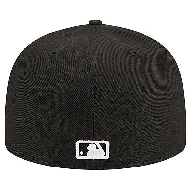 Men's New Era Black Los Angeles Dodgers Logo 59FIFTY Fitted Hat