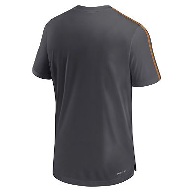 Men's Nike Anthracite Tennessee Volunteers 2024 Sideline Coach Performance Top