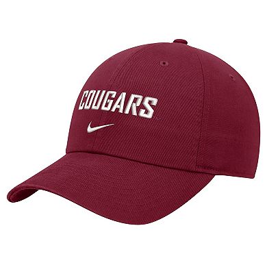Men's Nike Crimson Washington State Cougars 2024 Sideline Club Adjustable Hat
