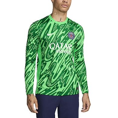 Men's Nike  Green Paris Saint-Germain 2024/25 Goalkeeper Replica Stadium Long Sleeve Jersey