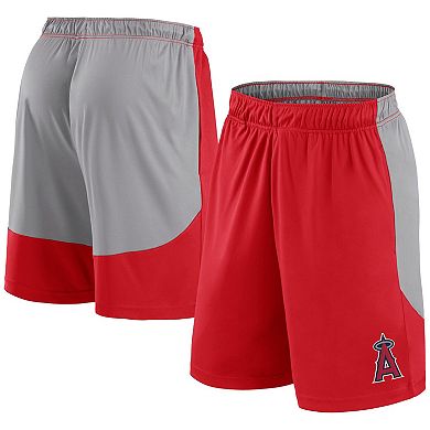 Men's Fanatics Red/Gray Los Angeles Angels Go Hard Shorts