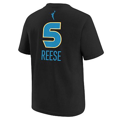 Youth Nike Angel Reese Black Chicago Sky 2024 WNBA Draft Name & Number T-Shirt