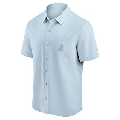 Men's Fanatics Signature Light Blue Los Angeles Angels Front Office Button-Up Shirt