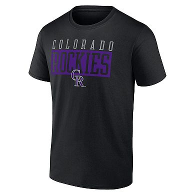 Men's Fanatics Black Colorado Rockies Hard To Beat T-Shirt