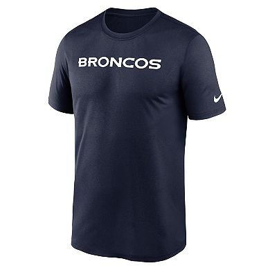 Men's Nike Navy Denver Broncos Primetime Legend Wordmark Performance T-Shirt