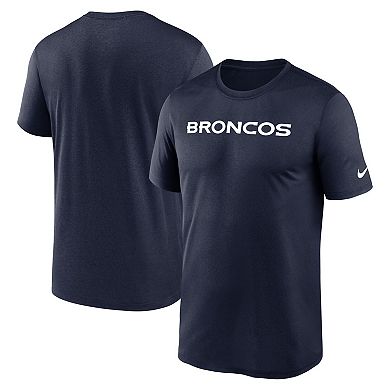 Men's Nike Navy Denver Broncos Primetime Legend Wordmark Performance T-Shirt