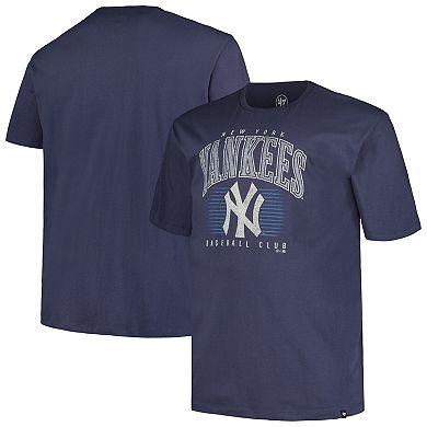Men's '47 Navy New York Yankees Big & Tall Double Header T-Shirt