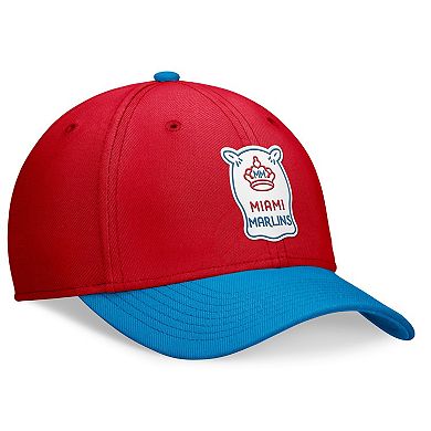 Men's Nike Red/Blue Miami Marlins 2024 City Connect Swoosh Flex Hat