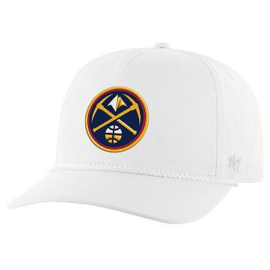 Men's '47 White Denver Nuggets Core Logo Rope Hitch Adjustable Hat